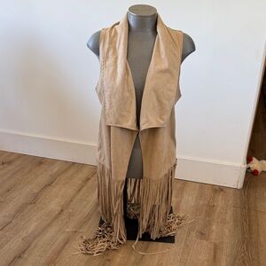 Tan Fringe Vest - P